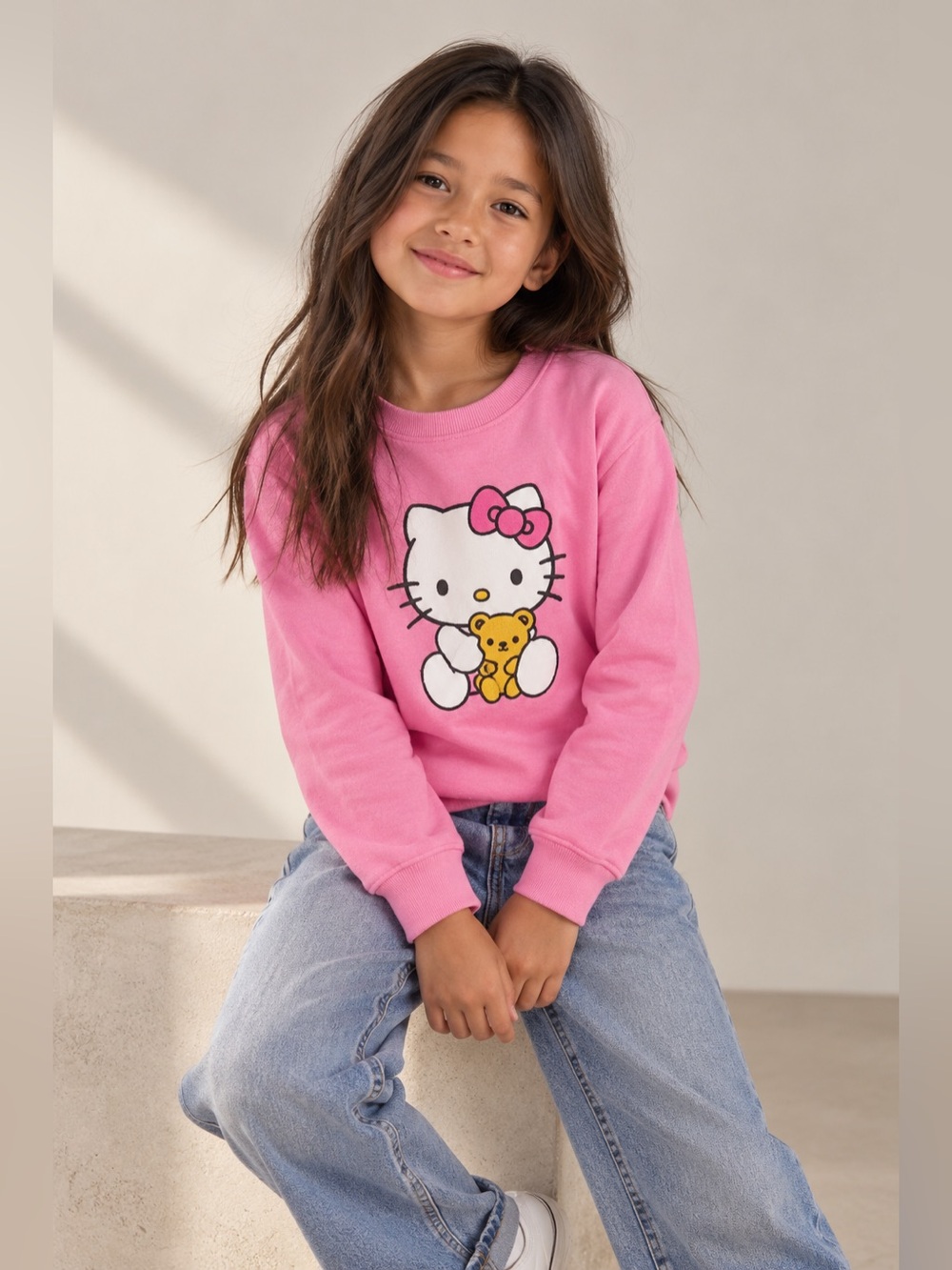 Hello Kitty Pink Graphic Sweatshirt for Kids - approx size 6